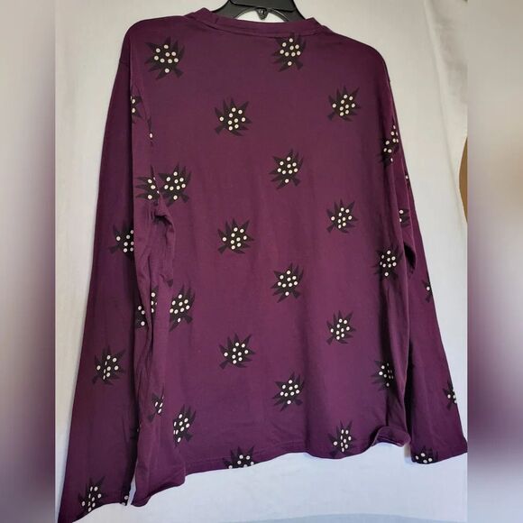 Bonobos Fielder Mens Purple Long Sleeve Limited Edition Cotton Graphic Tee Sz L - Picture 4 of 7